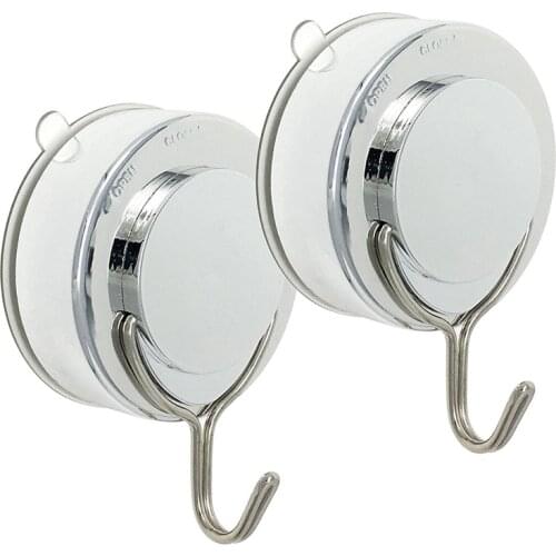 Suction Hook 2 Pack Vacuum Stainless Steel Suction Cup Hooks,Triple Hooks Wall Hook,Bath Towel Hook,Heavy Duty Holds Up To 18LB