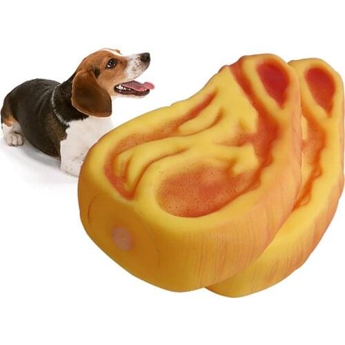 Legendog 1pc Bite Resistant Pet Chew Toy Plastic Steak Shape Dog Biting Toy Pet Squeaky Toys Pet Supplies Pet Accessories