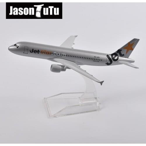 JASON TUTU 16cm Jetstar Airways Airbus A320 Plane Model Aircraft Diecast Metal 1/400 Scale Airplane Model Gift Collection