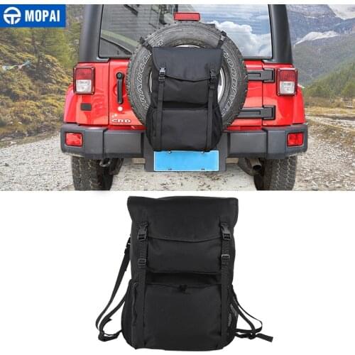 MOPAI Car Spare Tire Bag Multi Functional Camping Tool Storage Bag Rear Trunk Cargo for Jeep Wrangler JK TJ JL Accessories