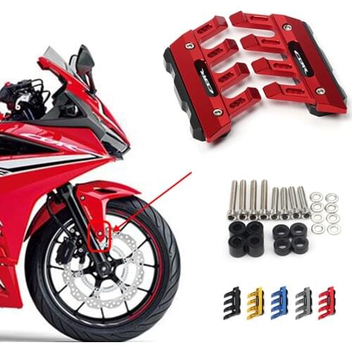 With Logo For Honda CBR400R CBR 400R Motorcycle Mudguard Front Fork Protector Guard Front Fender Anti-fall Slider Accessories