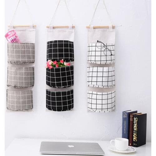 Wall Hanging Storage Bag Sundries Storage Bag Jewelry Hanging Wall Pouch Hang Cosmetics Toys Organizer Folding Wall Mounted