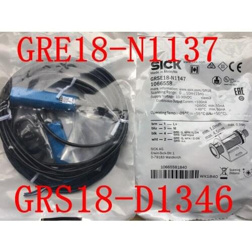 100% New original SICK Optoelectronics Switch GRSE18-N1147 (GRE18-N1137 GRS18-D1346)
