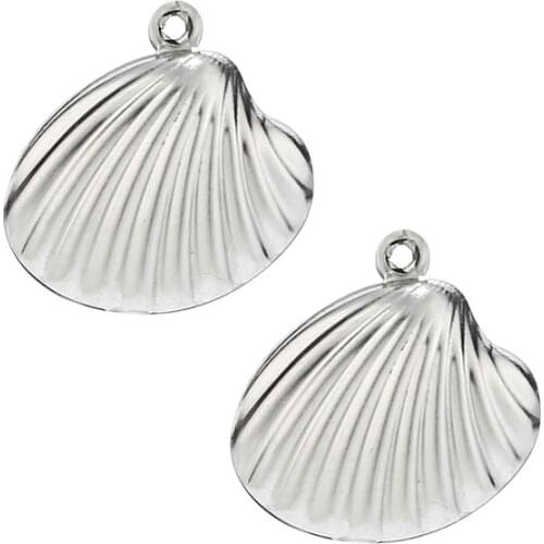 Sea Shell Shape stainless steel Pendants Charms Jewelry Making Supplies 20pcs/lot