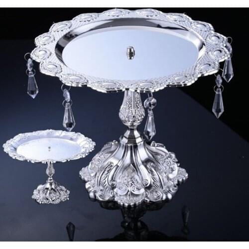 European - style silver - plated cake tray dessert Decoration baking West Point fruit afternoon tea high plate