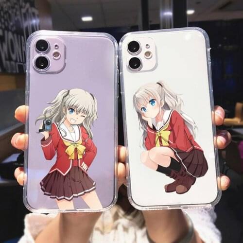 Zororong Japan Anime Charlotte transparent Phone Case For iPhone 12 Mini 11 Pro XS Max X XR 7 8 Plus
