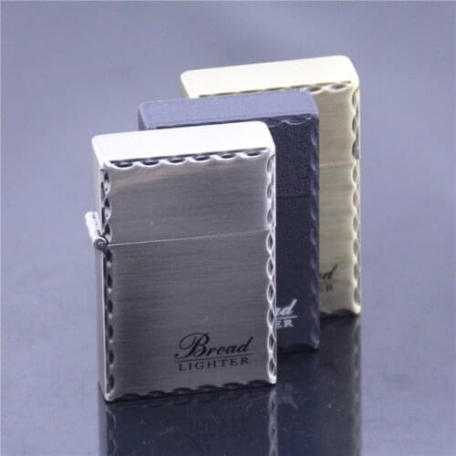 Square Wave Edge Straight Metal Portable Butane Gas Lighter Gadgets For Men Stainless Steel Cigarette Accessories