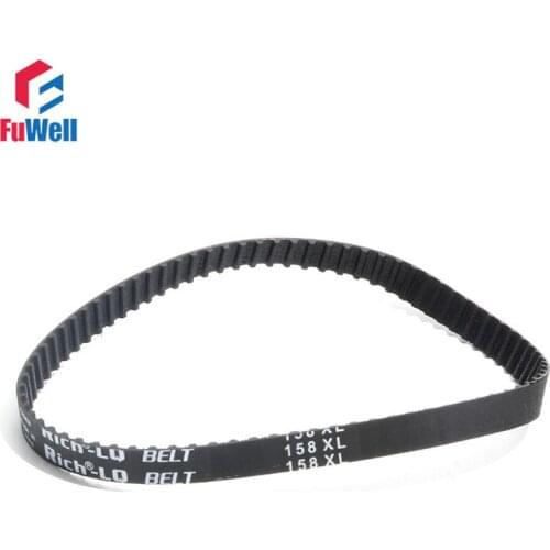 XL Timing Belt 234/236/240/244/246/250XL Transmission Belt 10mm/15mm Belt Width Black Rubber Closed Loop Timing Pulley Belt