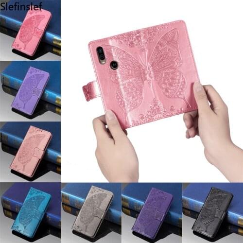 Luxury PU Leather Case For Moto G7 Play P40 Z4 Play Flower butterfly Flip Wallet Case For Moto G7 Power One Vision Stand Cases