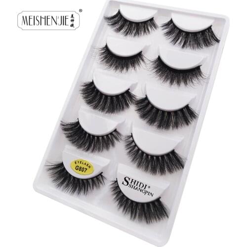 SHIDISHANGPIN 1 box eyelashes natural long makeup false eyelashes 3d mink lashes full strip lashes eyelash extension maquiagem