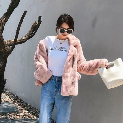 Genuine Fur Jackets Women Winter Warm Thick Furry Mink Fur Coats 2020 Top Quality Campera Mujer Invierno 734 MF369
