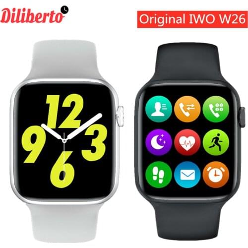 Diliberto 2020 IWO W26 Smart Watch Series 6 1.75 inch Full Touch Screen ECG PPG Heart Rate Monitor Bluetooth Call