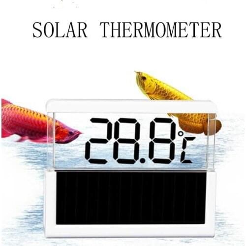 Solar FishTank Thermometer Solar High Precision Electronic Digital Display Liquid Crystal Aquarium LED Synchronous thermometer
