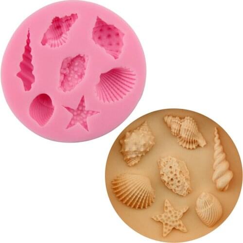 3D Sea Shell Shape Cake Molds Food-grade Silicone Baking Dish Chocolate Candy Confectionery Bakeware Cake Decorating tools