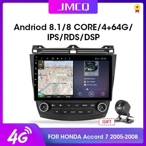 JMCQ 10.1" 2din Android 9.0 Car Radio Multimidia Video Player DSP For Honda Accord 7 2003-2007 Navigation GPS Autoradio 2 din