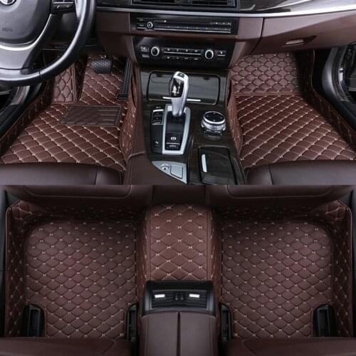 Custom car floor mat for Mercedes AMG GT A CLASS C CLASS GLC43 GLC63 ML55 ML63 carpet Phone pocket