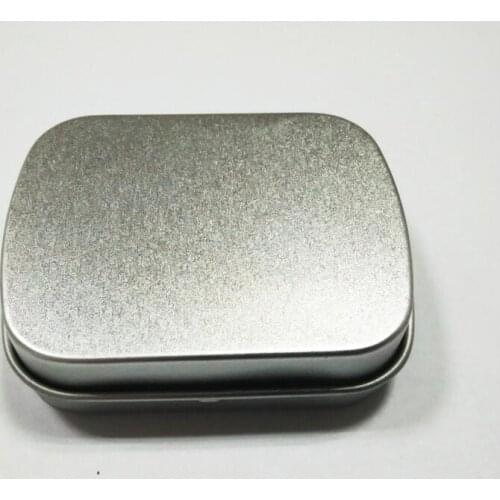Free shipping 58x45x15mm mini tin box gift box/mint metal box white rectangle plain metal tin box