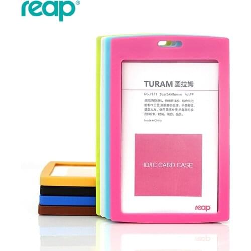 Color Candy Plastic Id Card Case Business Holder Employee Badge with Lanyards for School Hospital (standard Size)