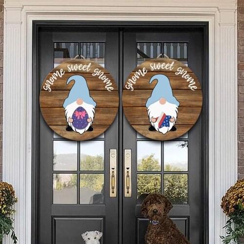 DIY wooden garland door hanging festival exchange Zhu Ru doll layout props wooden decoration Holiday decorations