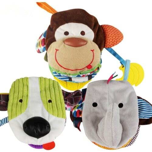 Baby Rattles Teether Toys Cute Cartoon animal Cloth Book For Toddlers Learning early Education Toys Christmas Gift