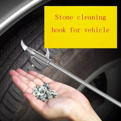 Dual-purpose Auto Tire Cleaning Tool Clear Stone Hook Tire Hook Zinc Alloy Material to Protect Tires Automotive Supplies