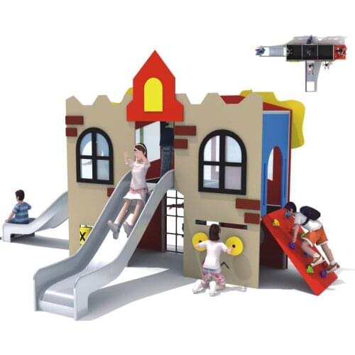 Customized PE Plate playground for children amusement outdoor play set with sta Pesi house YLW-OUT180406