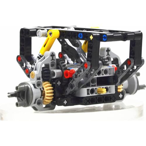 MOC Building Blocks Technical parts 110pcs Powered Rear Axle for Offroad Trucks compatible with lego for kids boys toy