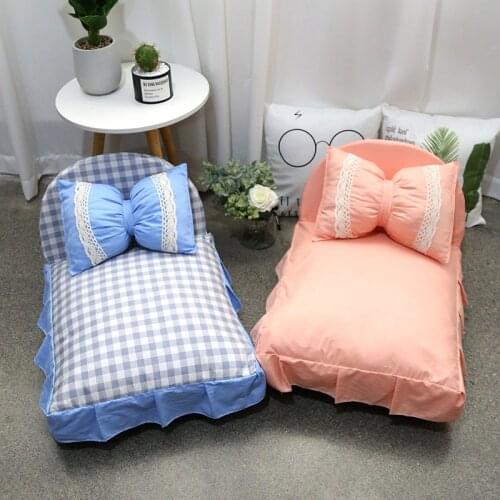 Pet Princess Bed Removable Washable Dog Cat Bed Puppy Kitty House Small Medium Large Dog Cushion With Pillow Pet Supplies