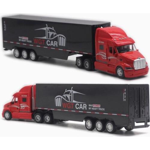 Hot 1:48 alloy pull back container truck model,high simulation cargo truck,childrens educational toys,free shipping