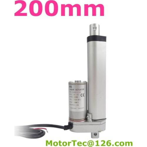 New 200mm stroke 100mm/s speed 1500N 150KG load capacity heavy duty 12V 24V fast linear actuator