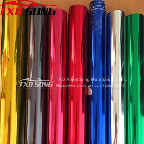 Newest High stretchable mirror silver black gold Chrome Mirror flexible Vinyl Wrap Sheet Roll Film Car Sticker Decal Sheet