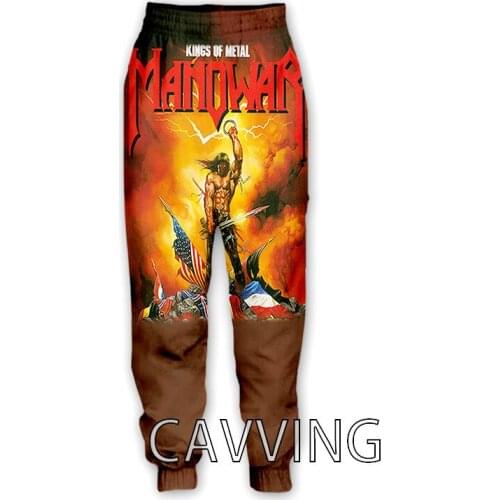 New Fashion 3D Print Manowar Band Casual Pants Sports Sweatpants Straight Pants Sweatpants Jogging Pants Trousers