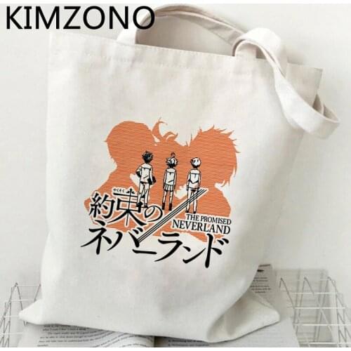 The Promised Neverland shopping bag shopper reusable grocery recycle bag bolsas de tela bag boodschappentas bolsas reutilizables