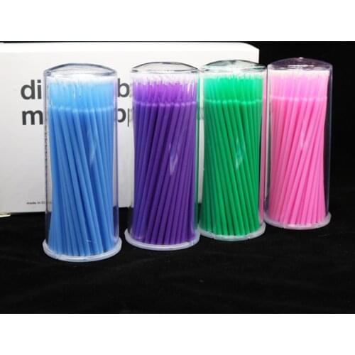 100Pcs/bag Microblading Micro Brush Disposable Makeup Brushes Durable Microbrush Applicator Eyelash Extensions Make Up Tools