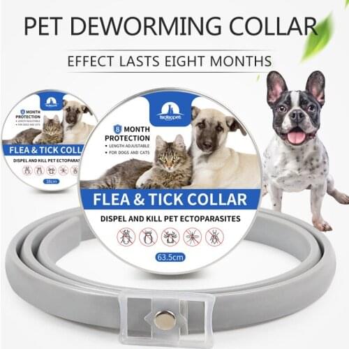 Pet Dog Collar Anti Flea Ticks Mosquitoes Outdoor Adjustable Cat Insect repellent Collar 8 Months Protection Pet Accessories