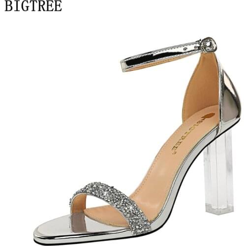 Sandals Women Summer 2021 Heels Women Pumps High Heels Sandals Women Crystal Ladies Shoes and Sandals Zapatos De Mujer Zapatos