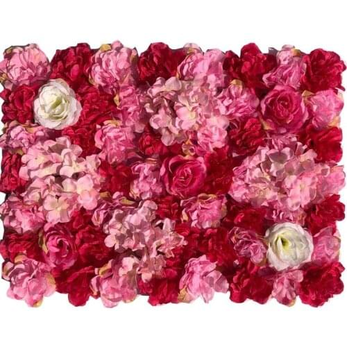 Silk Rose Flower Wedding Decoration Artificial Flower Wall for Wedding Home Decor Baby Shower Backdrops Wedding Wall with Flower