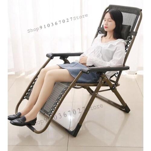 Folding Chair Single Lunch Break Household Simple Portable Multifunctional Office Lunch Break Balcony Lazy Leisure Couch