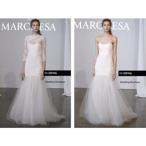 Vestido de noiva casamento custom a-line wedding dress with lace jacket 2016 hot sale new sexy Bridal Gown robe de mariage