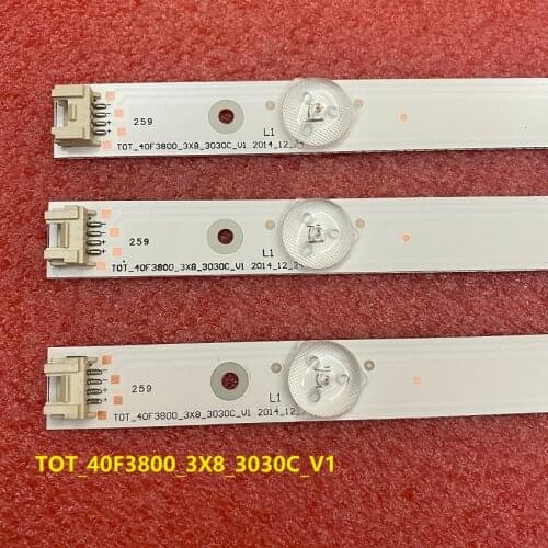 LED bar(3) for TCL 40FA3203 40FD2700 40FS3750 40FS3800 40FS3850 L40F3303B L40F3301B Thomson 40FA5405 TOT_40F3800_3X8_3030C-V1