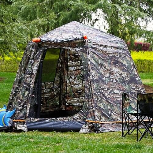Outdoor camouflage account for 3-4 people is free of setting up rainstorm-proof automatic camping and leisure tents