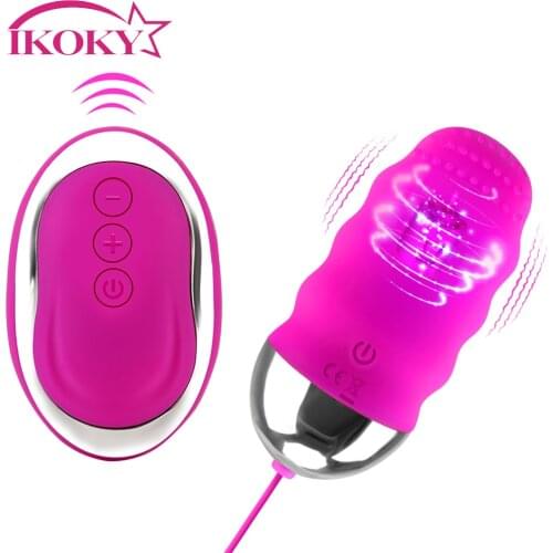IKOKY 10 Frequency Vibrating Egg G-spot Clitoris Stimulator Vagina Massage Sex Toys for Women Jumping Egg Remote Control