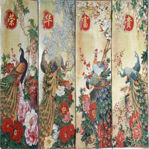 Chinese hand embroidered (splendid, rich and noble picture, Thangka decorative painting, hanging painting in living room