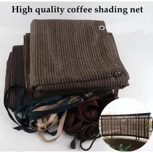 High Quality Coffee Anti UV HDPE Sun Proof Balcony Courtyard outdoor Sun Shading Net Fence Safety Net Garden Pool Plant Coverage
