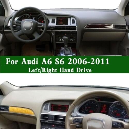 Suede Leather Dashmat Dashboard Cover Pad for Audi A6 A6L S6 4Z8 C6 4F2 Typ 4F 2006 2007 2008 2009 2010 2011 Dash Mat Carpet