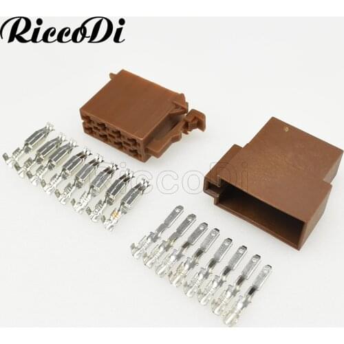 1-20Kits 8 Ways 3.5 MM Male Female TE Middle Slot Auto ISO Radio Horn CD Plug Connector For Toyota Lexus 962189-1 962191-1