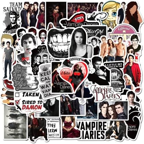 10/30/50pcs/Set The Vampire Diaries TV Show Graffiti Stickers For Mobile phone cover Refrigerator Computer Motorcycle Notebook