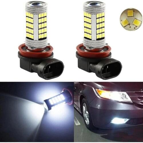 2x H8 Led Fog Lights Foglight Bulb 3030SMD Car Driving Running Fog Light Auto Foglamps 12-24V Universal Car Lamp