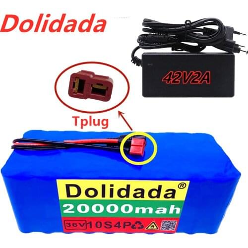 2020 Original 36V battery 10S4P 20Ah battery pack 500W high power battery 42V 20000mAh Ebike electric bike BMS+42V2A Charger