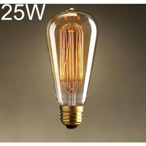 25W Edison Light Bulb Incandescent Bulb ST64 Retro Edison Lights Pendant Decoration Bulb Filament Bulb 220V